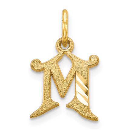 14k Letter M Initial Charm