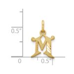 14k Letter M Initial Charm - Image 4