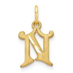 14k Letter N Initial Charm