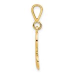 14KY Polished Script Filigree Letter H Initial Pendant - Image 2