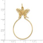 14k Filigree Butterfly Charm Holder Pendant - Image 4