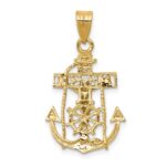 14k Two-tone Mariners Cross Pendant - Image 4