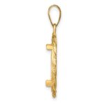 Wideband Distinguished Coin Jewelry 14k Polished Wide Twisted Wire 16.5mm Prong Coin Bezel Pendant - Image 2