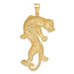 14k Satin and Polished Panther Pendant - Image 3