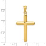 14k Polished Cross Pendant - Image 4