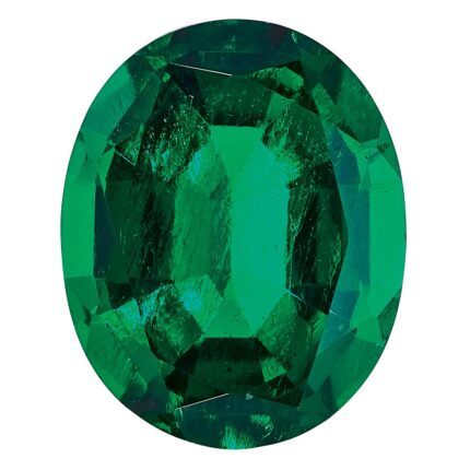 Created Emerald 9x7mm Oval