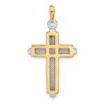 14k Two-tone Cross Pendant - Image 3