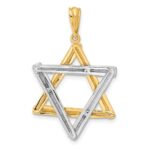 14k Two-tone Star Of David Pendant - Image 3