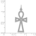 14k White Gold Ankh Cross Pendant - Image 3