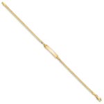 14k Polished Solid Chain/Solid Plate Curb Link 20x4.8mm Plate 6 inch Baby/Child ID Bracelet - Image 2