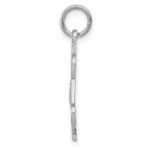 14k White Gold Polished #1 DAD Charm - Image 2