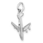 14k White Gold 3-D Airplane Charm - Image 5