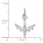 14k White Gold 3-D Airplane Charm - Image 4