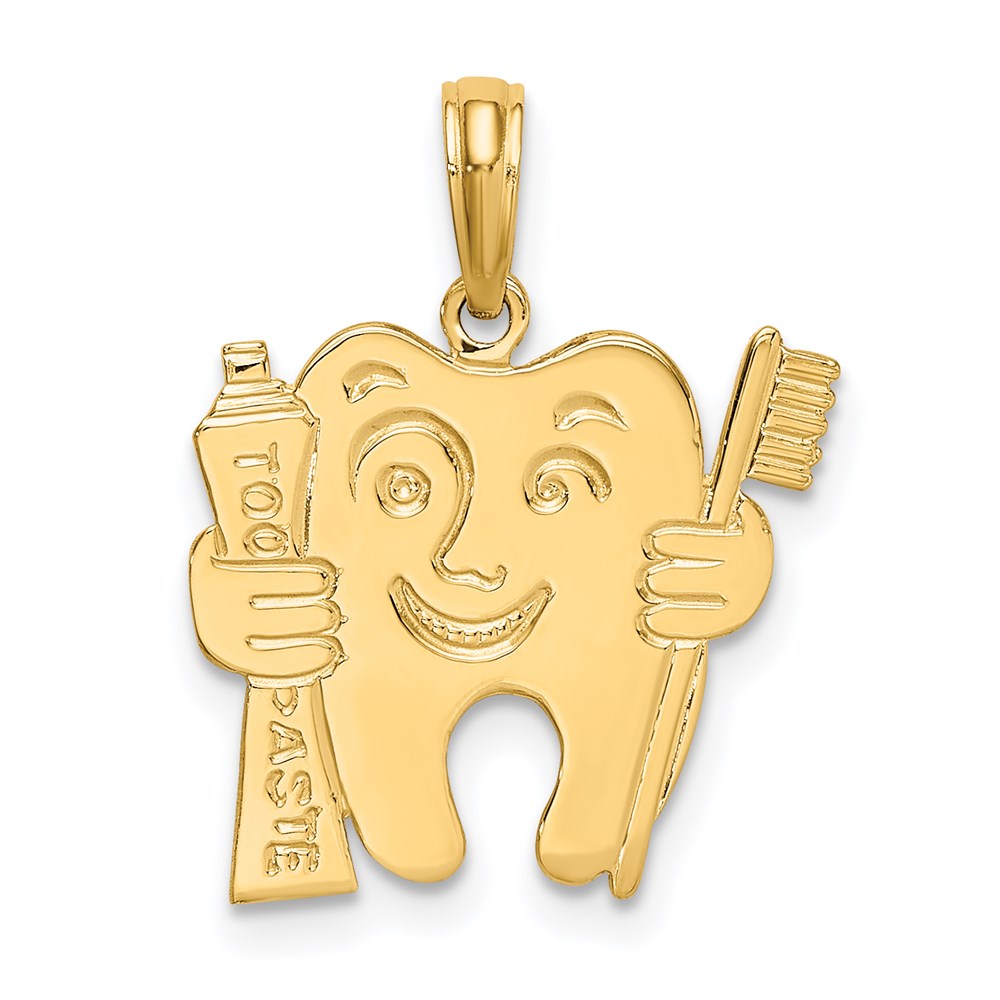 D1249.jpg 14k Polished Flat-Backed Dental Charm - Image 1