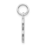 14KW Satin Diamond-cut Letter B Initial Charm - Image 2