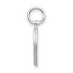 14KW Satin Diamond-cut Letter D Initial Charm - Image 2