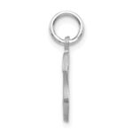 14KW Satin Diamond-cut Letter S Initial Charm - Image 2