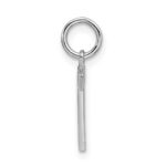 14KW Satin Diamond-cut Letter T Initial Charm - Image 2