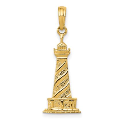 14k Cape Hatteras Lighthouse Pendant