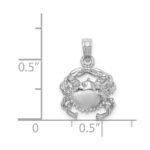 14K White Gold Crab Charm - Image 4