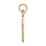 14K Solid Polished 3-D Tennis Racquet Charm - Image 2