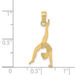 14k Solid Polished Gymnast Pendant - Image 3