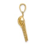 14K Polished Basketball and Net Charm - Image 2