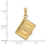 14K 3-D THE TEN COMMANDMENTS Book with Moveable Pages Pendant - Image 5
