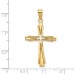 14k Polished Solid Cross Pendant - Image 3