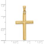 14k Polished Cross Pendant - Image 3
