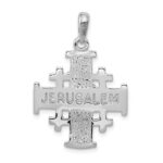 14k White Gold Jerusalem Cross Pendant - Image 4