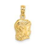 14k Girl Head Charm