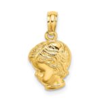 14k Boy Head Charm