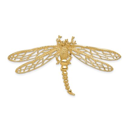 14k Cut-out Dragonfly Omega Slide