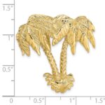 14k Large Double Palm Tree Omega Slide - Image 3