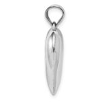 14k White Gold Polished 3D Puffed Heart Pendant - Image 2