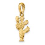 14k 3-D Cactus Pendant - Image 4