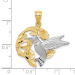 14k Two-Tone Hummingbird Charm - Image 3
