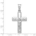 14K White Gold Crucifix Reversible to Cross Pendant - Image 3