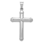14K White Gold Crucifix Reversible to Cross Pendant - Image 4