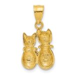 14K Big and Little Cats Pendant - Image 3