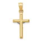 14k Two-tone Hollow Crucifix Charm - Image 4