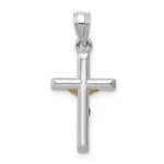 14k Two-tone Hollow Crucifix Charm - Image 4