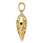 14K Polished 3-D Filigree Puffed Heart Pendant - Image 2