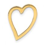 14K Polished Floating Heart Chain Slide