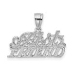 14K White Gold BEST FRIEND Pendant