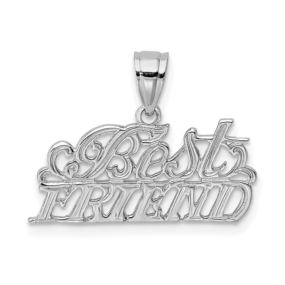 D3894W.jpg 14K White Gold BEST FRIEND Pendant - Image 1