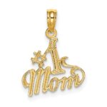 14K Polished #1 MOM Pendant