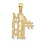 14K #1 MOM Vertical Charm - Image 3