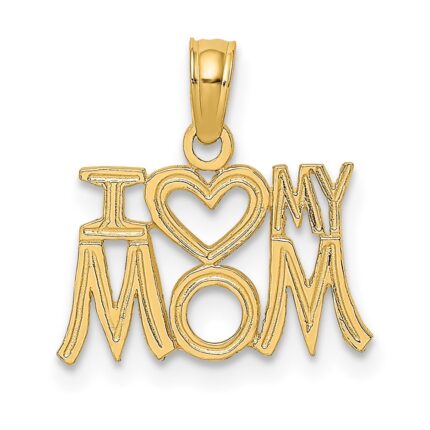 14K I HEART MY MOM Charm